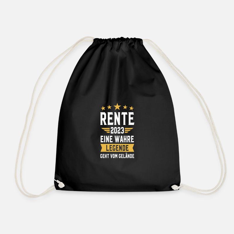 Rente 2023 | Rentnergeschenk - Turnbeutel - Schwarz