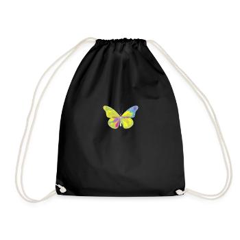 Bunte Schmetterling - Turnbeutel - Schwarz - Vorne