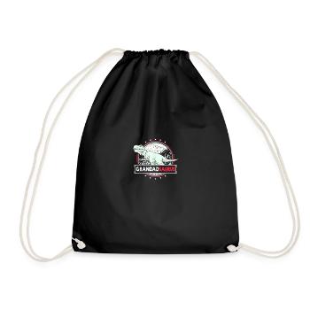 Mens GrandadSaurus Grandad Gifts from Grandchildre - Drawstring Bag - black - Front
