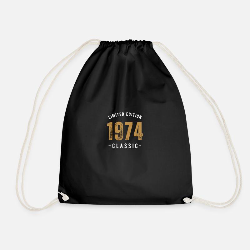 1974 Classic - Geburtstag - Turnbeutel - Schwarz