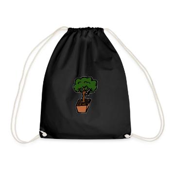 Bonsai Tree Hobby Gift Idea Relaxation - Drawstring Bag - black - Front