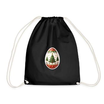 Œuf de Pâques de Noël. 1 - Sac de sport léger - noir - Devant