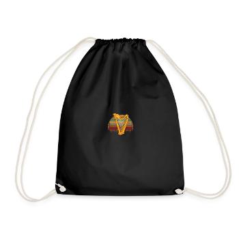 Harp vintage, instrument Harpist - Drawstring Bag - black - Front