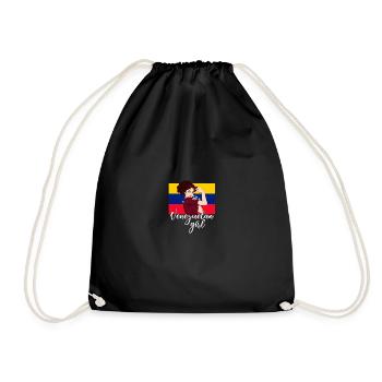 Venezuelan Girl, Venezuela - Drawstring Bag - black - Front