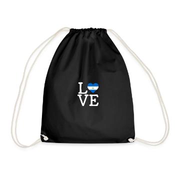 I love Nicaragua, nicaragua - Drawstring Bag - black - Front