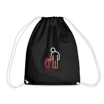 Daddy Santa Papuan Humor Joke Gift G - Drawstring Bag - black - Front
