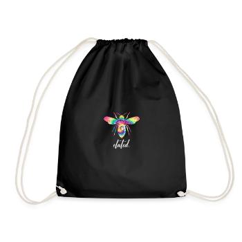 Tie Dye Bee Elated Biene Be Elated - Drawstring Bag - black - Front