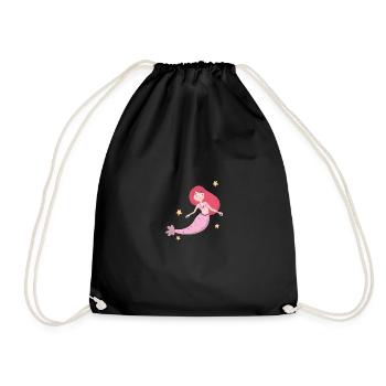 Mermaid Stars - Drawstring Bag - black - Front