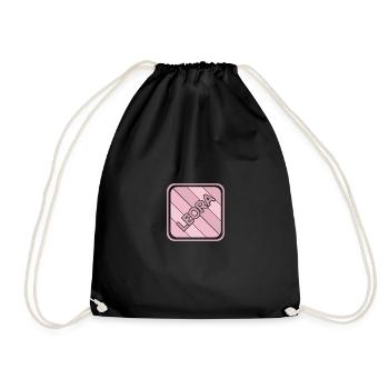 First name Leora - Drawstring Bag - black - Front