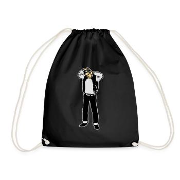 Rockabilly Boy - Drawstring Bag - black - Front