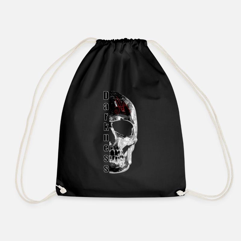 darkness - Drawstring Bag - black