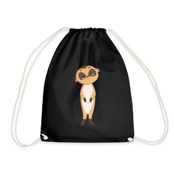 Suricate suricate - Sac de sport léger - noir - Devant