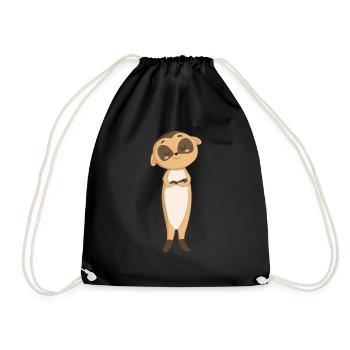 Suricates suricates - Sac de sport léger - noir - Devant