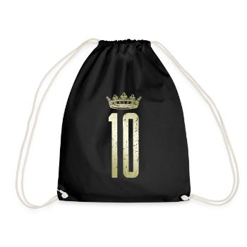 Couronne à 10 numéros - Sac de sport léger - noir - Devant