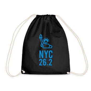 nyc 26 2 - Drawstring Bag - black - Front