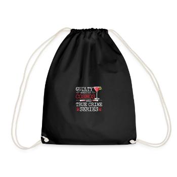 True Crime Series and Cocktails, Murder Show - Drawstring Bag - black - Front
