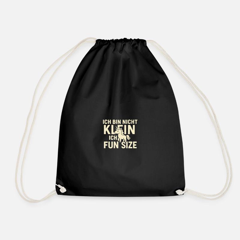 Ich bin nicht klein - Fun Size Einhorn - Turnbeutel - Schwarz