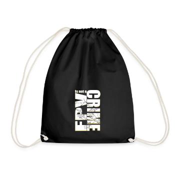 FPV is not a Crime Drone Pilot - Drawstring Bag - black - Front