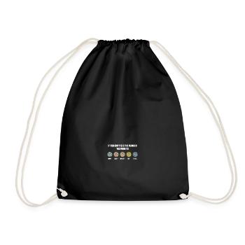 Ishihara Numbers - Travel - Drawstring Bag - black - Front