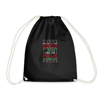 Santa Claus Christmas Ugly Christmas - Drawstring Bag - black - Front