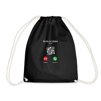 appel des mots croisés - Sac de sport léger - noir - Devant