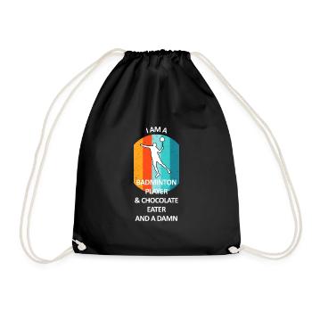 Badminton Badminton Badminton Player Chocolat - Sac de sport léger - noir - Devant