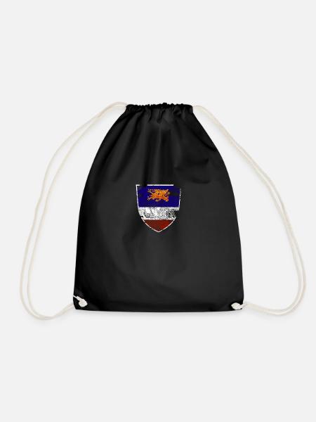 Wappen Rostock Segelschiff Geschenkidee - Turnbeutel - Schwarz