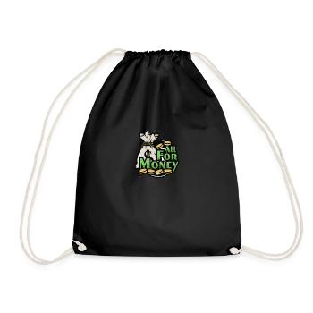 All for money design illustration 1 - Drawstring Bag - black - Front