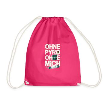 Ohne Pyro Ohne Mich - Turnbeutel - Fuchsia - Vorne
