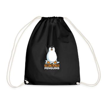 Parlez à Penguins Wildlife Rehabilitator - Sac de sport léger - noir - Devant