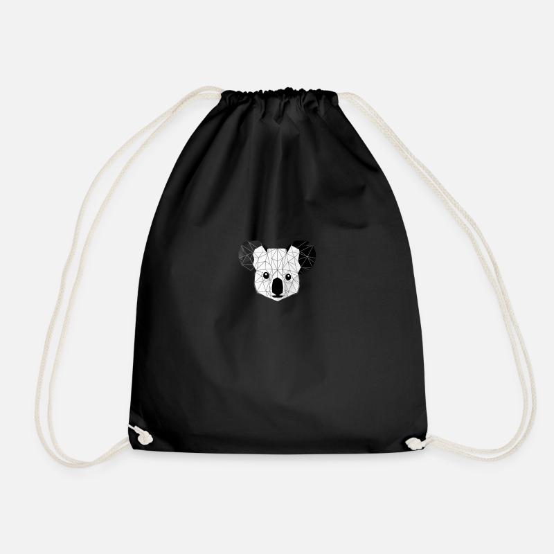 Koala - Drawstring Bag - black