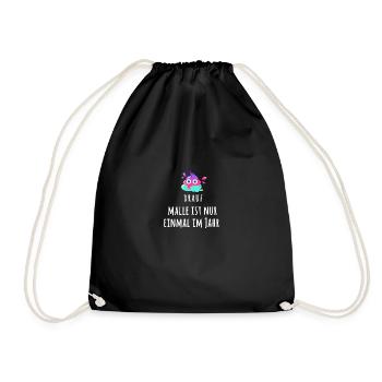 Malle, vacation, mallorca, fuck it - Drawstring Bag - black - Front