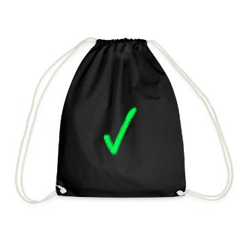 Hacking in green - Drawstring Bag - black - Front