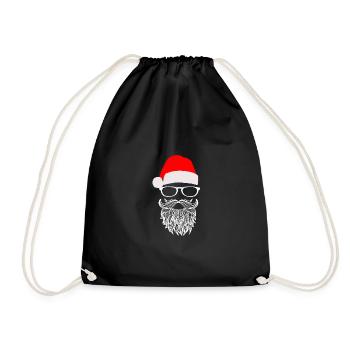 Christmas Outfit Men Full Beed Christmas Shirt - Drawstring Bag - black - Front