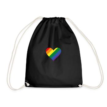 Happy Pride Month Gay Pride LGBTQI+ Rainbow Heart - Sac de sport léger - noir - Devant