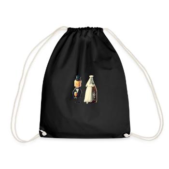 Le marié épouse une bouteille de bière - Sac de sport léger - noir - Devant