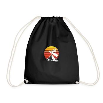 Snowboarder Sports d’hiver Neige - Sac de sport léger - noir - Devant