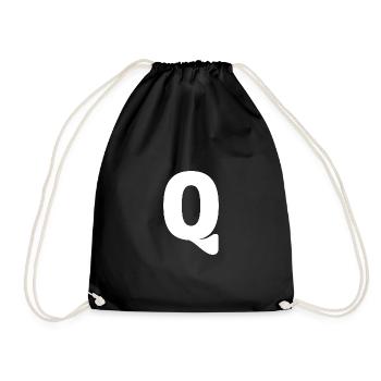 Q - Drawstring Bag - black - Front