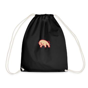 Roter Bulle - Turnbeutel - Schwarz - Vorne