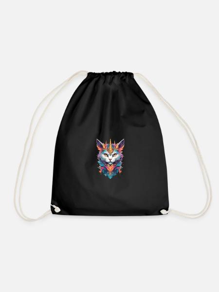 Collection chat licorne 2 - Sac de sport léger - noir