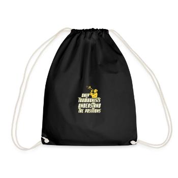 trombone, trombonist, musician, trombone player - Drawstring Bag - black - Front