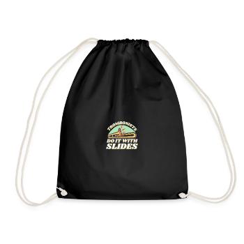 trombone, trombonist, musician, trombone player - Drawstring Bag - black - Front