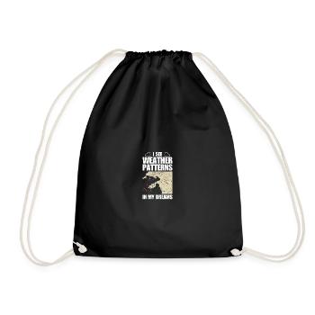 Meteorology pun for meteorologist I see - Drawstring Bag - black - Front