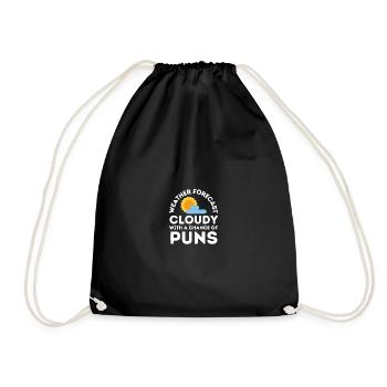 Meteorology pun for meteorologist I see - Drawstring Bag - black - Front