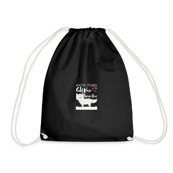 Polar Fox Ice Fox Arctic Fox - Drawstring Bag - black - Front