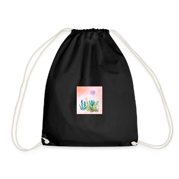 Pastel Sea Underwater Forest - Drawstring Bag - black - Front