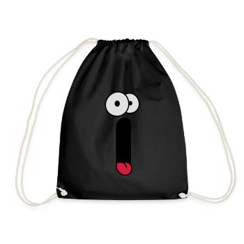 Scream Face - Drawstring Bag - black - Front