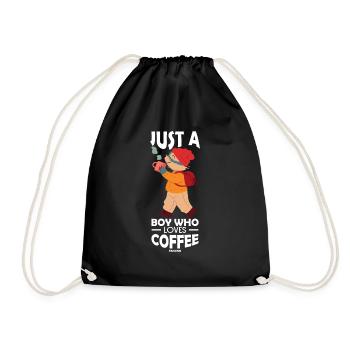 Juste un garçon qui aime le café - Sac de sport léger - noir - Devant
