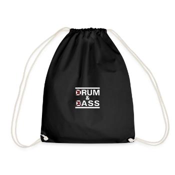 Drum & Bass - Turnbeutel - Schwarz - Vorne