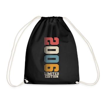 18th Birthday 2006 Year of birth Year of birth - Drawstring Bag - black - Front